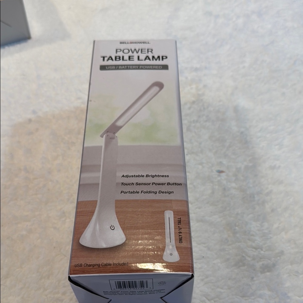 Bell+Howell Power Table Lamp - White
